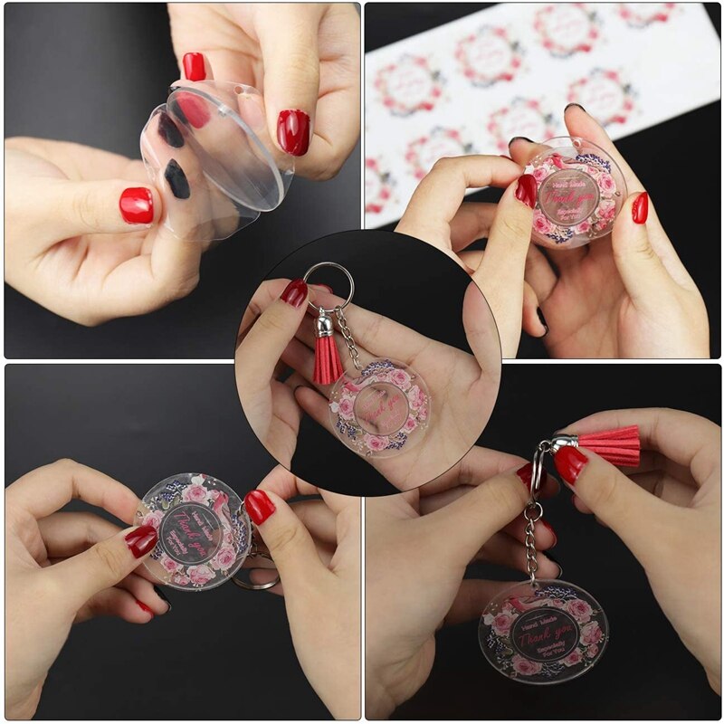 Acrylic Clear Circle Discs - 2 Inch Diameter Round Blanks for DIY Projects & Crafts