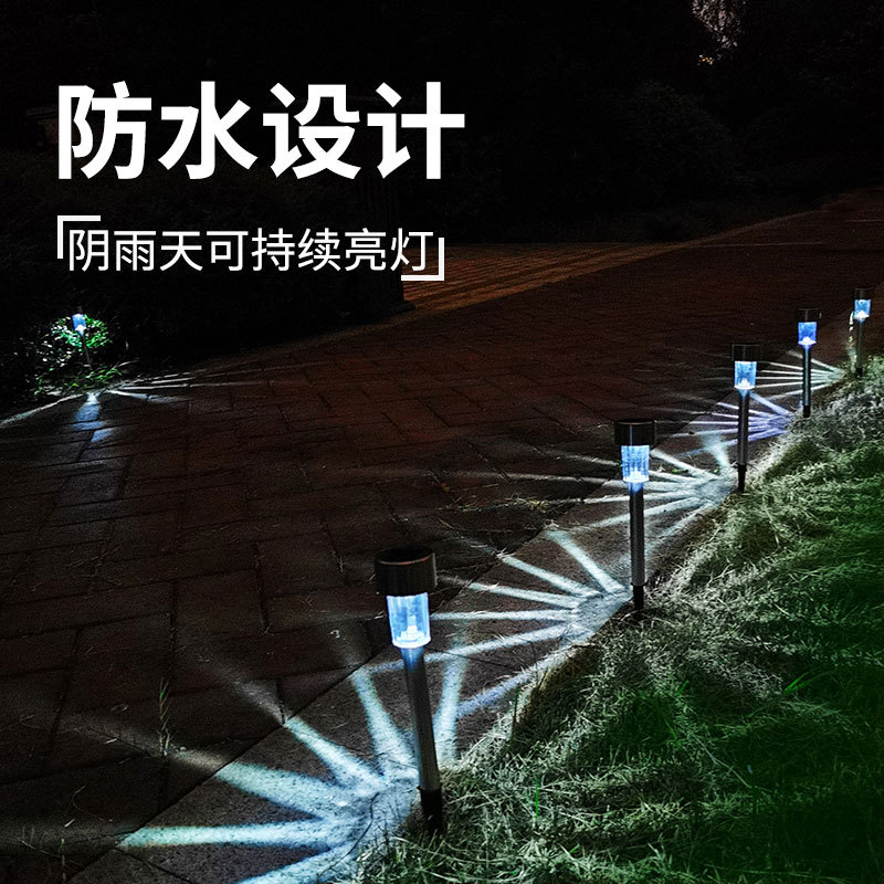 Buitenverlichting op zonne-energie, tuinlamp, op zonne-energie, waterdicht, geschikt voor tuinpaden, achtertuin, gazon en terras.