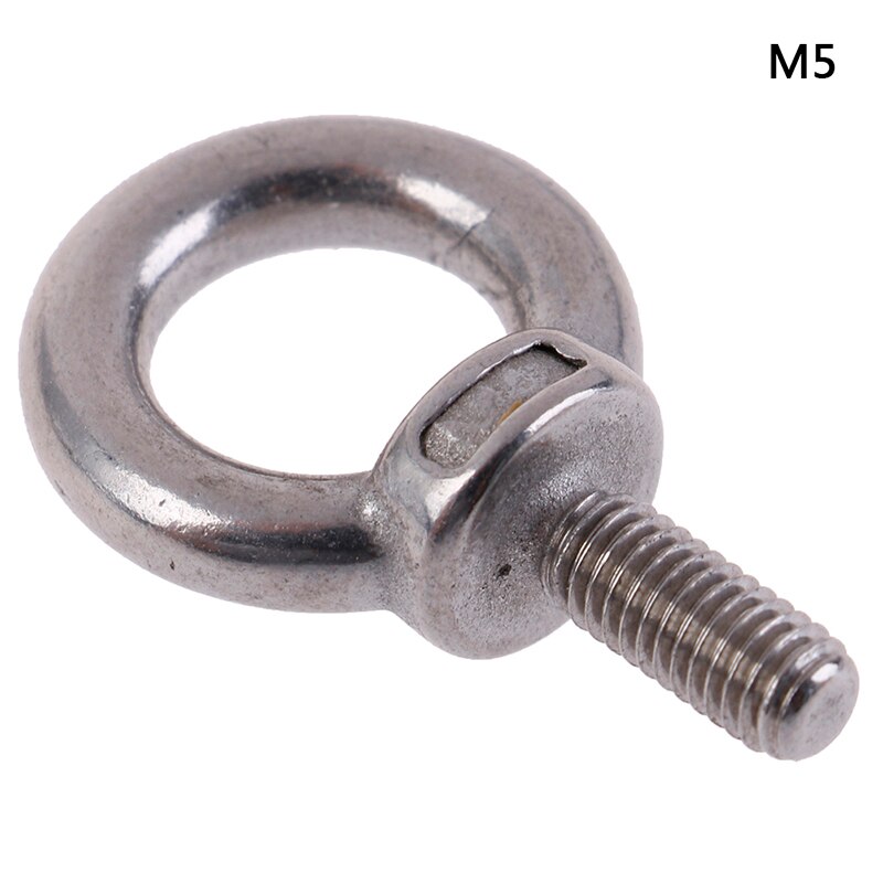 1 stk  m4 m5 m6 m8 304 rustfrit stål marine løfteøje skruer ring loop hul til kabel reb øje bolt: M5