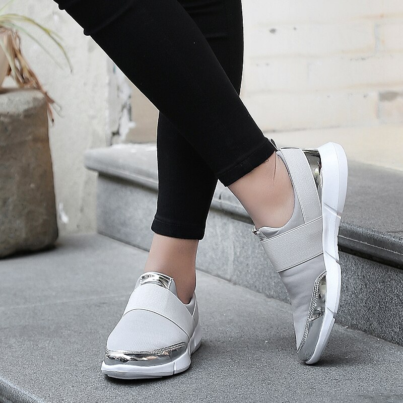 chaussures femme Tenis Feminino grande taille 42 respirant femmes Tennis chaussures souple élastique confortable baskets Stable antidérapant Fitness chaussures