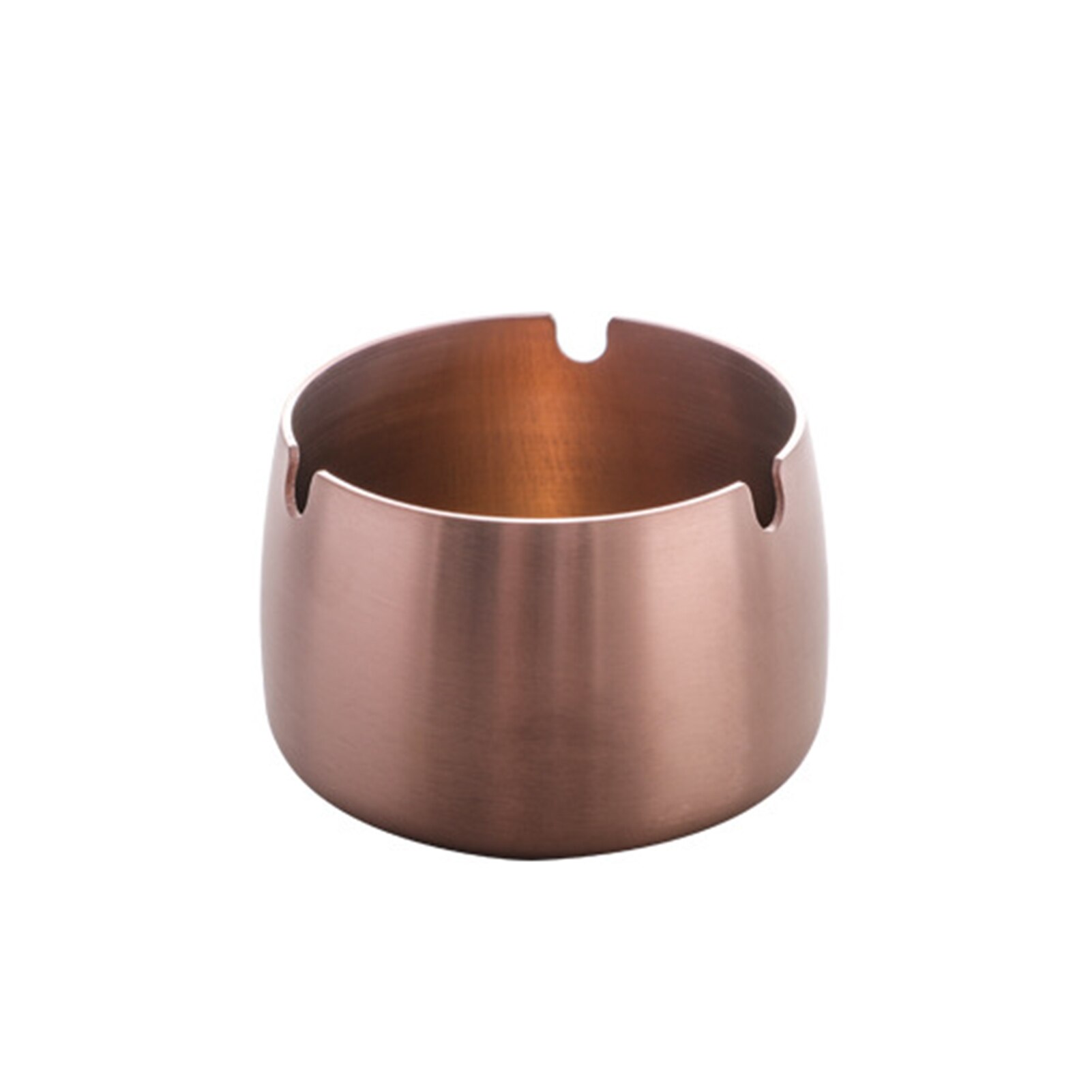 Rvs Asbak Ronde Portable Grote Capaciteit Winddicht Outdoor Indoor Tuin Terras Balkon Huishouden Asbak: Rose Gold
