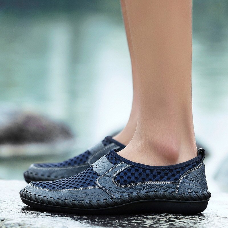 1 paar heren mesh casual schoenen ademend antislip voor zomer wandelen autorijden & t8