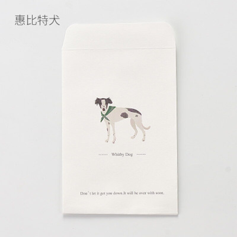10 stk/sæt 16*11cm kawaii dyr sød hund mønster konvolutter til fest invitationer valentinsdag elskere besked kort: 3