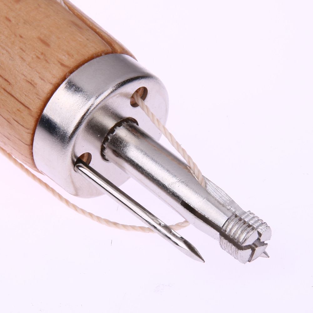 Speedy Stitcher Sewing Awl Tool Metal Wood Leather Tool DIY Kit Leather Sail Canvas Repair Sewing Awl Tool