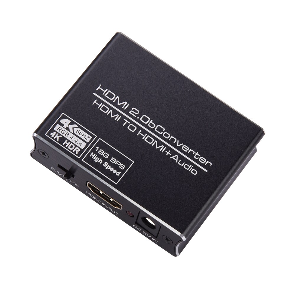 HD 4K Audio Extractor 4K HD Image Stereo Sound Synchronous Audio DC 5V Interface 5.1 Sound Channel HD Audio Extractor