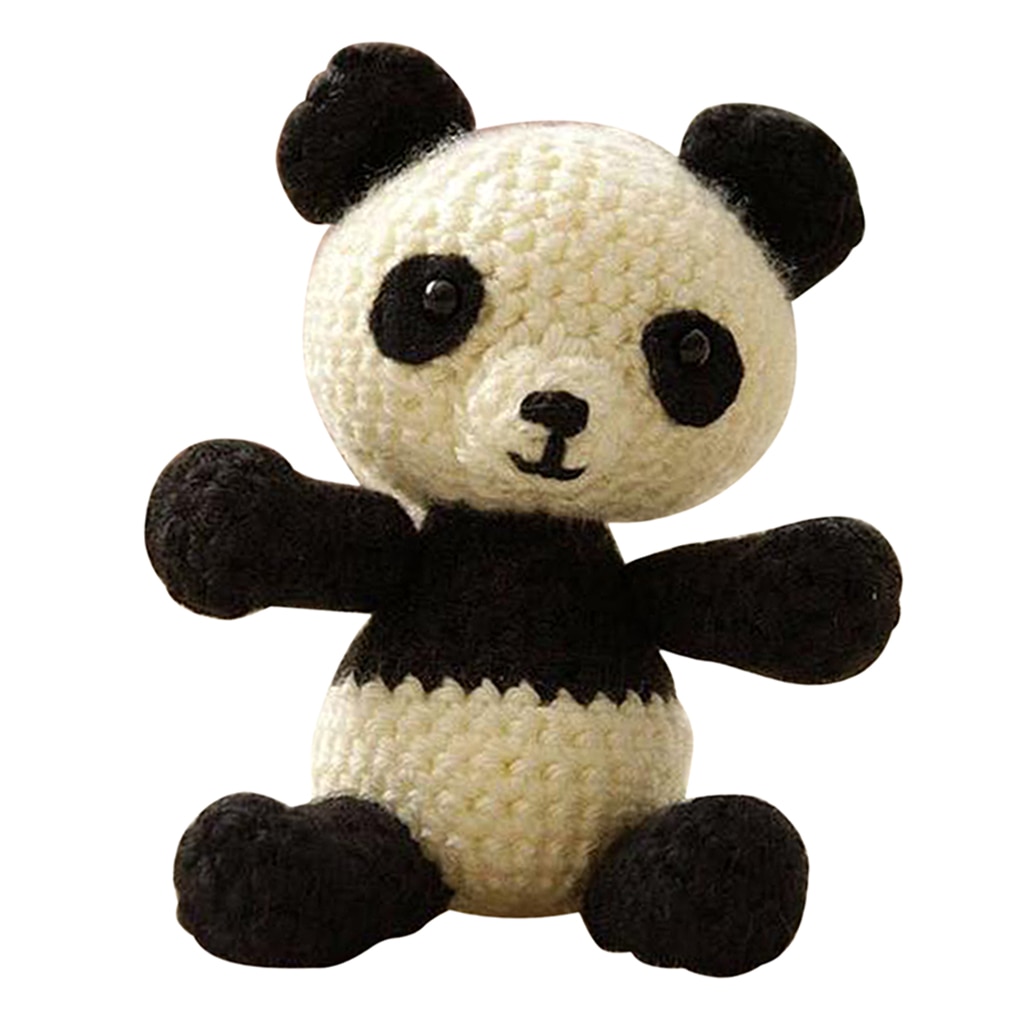 3D Panda Haak Doll Kit Voor Beginners Volwassenen Leren Breien Dier Gevuld Speelgoed Handgemaakte