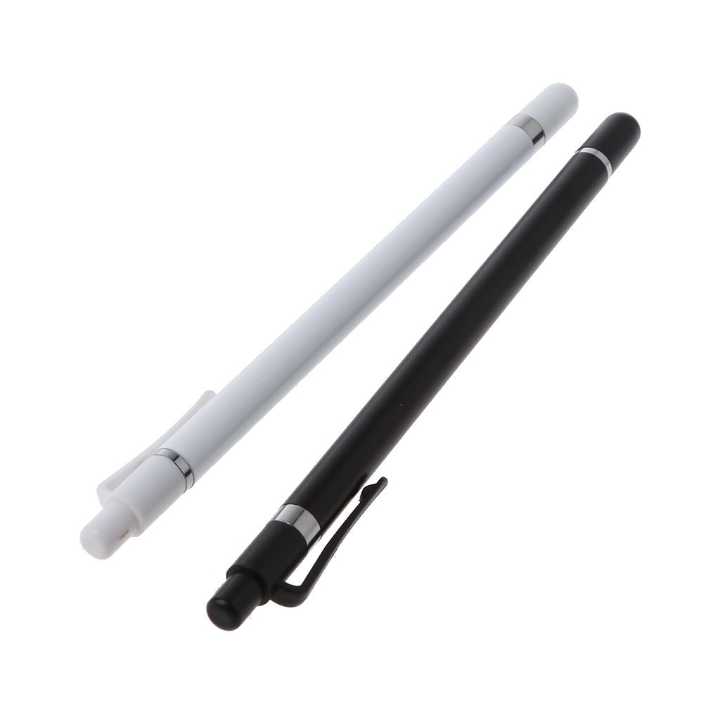 Universele Smartphone Pen Voor Stylus Android Ios Dual Soft Touch Screen Capacitieve Stylus Pen Voor Smart Phone/Tablet/laptop: Black