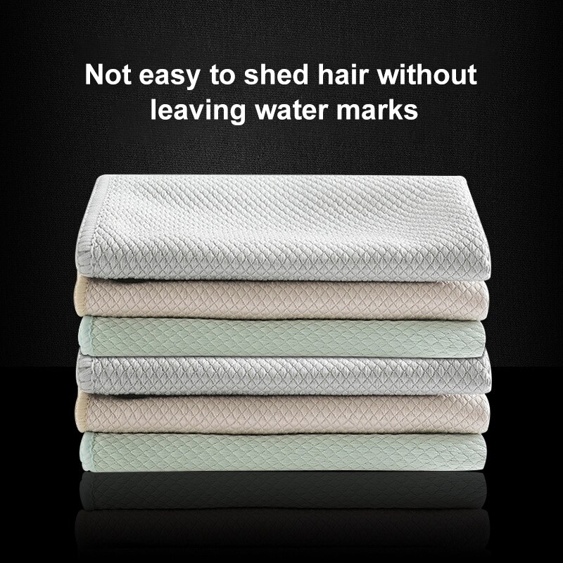 3pcs Microfiber Fish Scale Wipe Cloth Water-absorbing Wiping Rag for Kitchen Glass Washing Dish Dust Cleaning Towel Gadgets Tool
