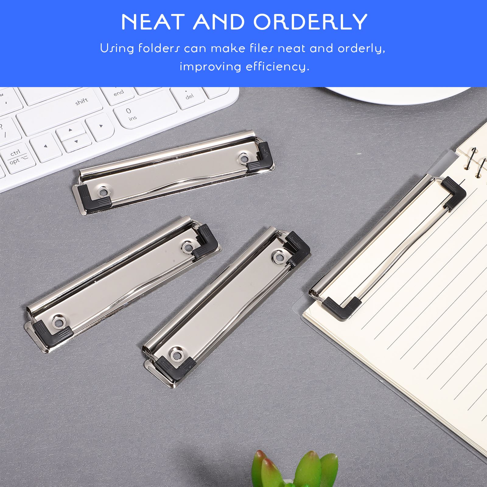 Clipboard Clamps Heavy Duty Spring Loaded Hardware Mountable File Board Clips For Daily Use Class School Stationery