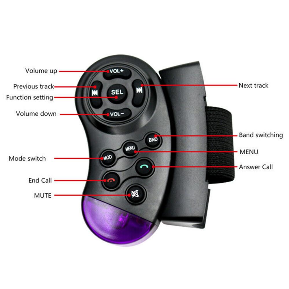 12V Universal Dual Usb Port Car Bluetooth Mp3 Player Fm Radio With Steering Wheel Remote Control USB 2.1a Fast Charger