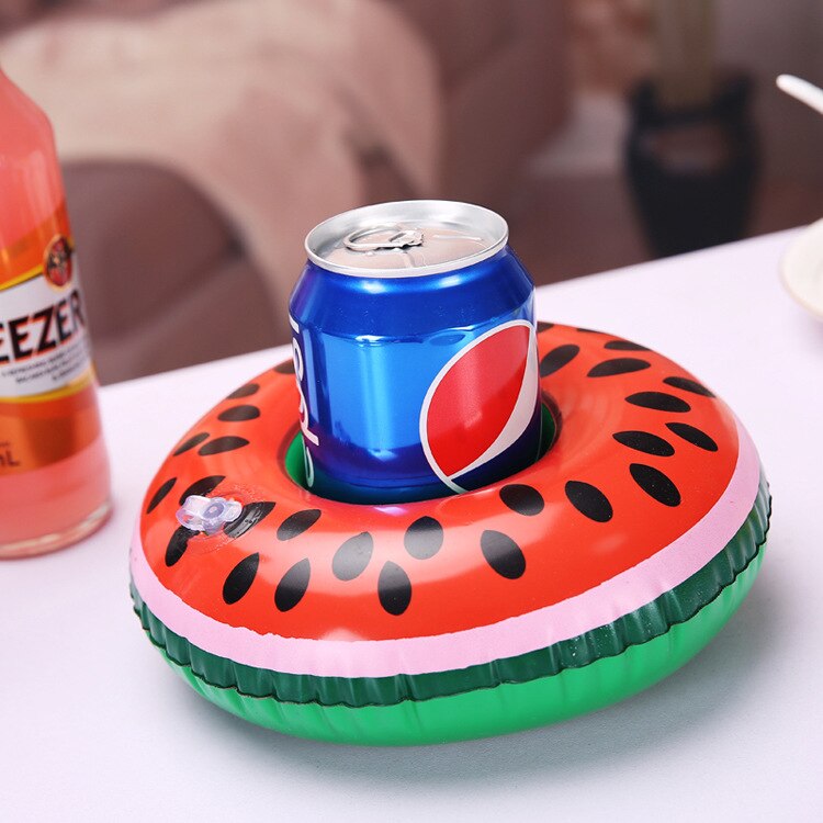 ¡Oferta! ¡Venta Directa! Posavasos hinchable de juguete INS en línea para celebridades, taza de sandía, posavasos hinchable flotante