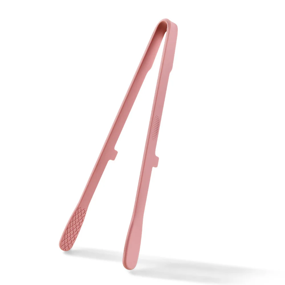 1Pcs Silicone Toast Tongs Kitchen Accessories Trivet Tongs for Kitchen Tongs Non-slip Cooking Clip Clamp BBQ Salad Tools Grill: black