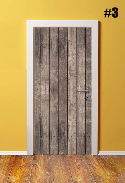 Selvklebende fornye 3d dørs klistremerke retro enkelhet hjemmeinnredning lerretstrykk kunst vanntett veggmaleri garderobe renovering bilder: Dør xrk 158003 / 95 x 215cm