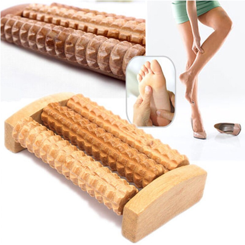 Rouleau de Massage des pieds en bois, réflexologie, fasciite plantaire