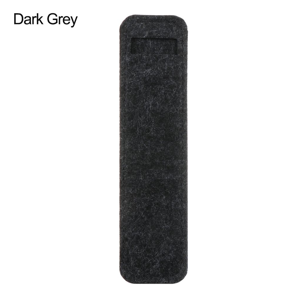 Pure Color Felt Pen Pouch Holder Single Hole Roller Ballpoint Fountain Pens Pencil Case Pen Bags School Office Stationery: Dark Grey
