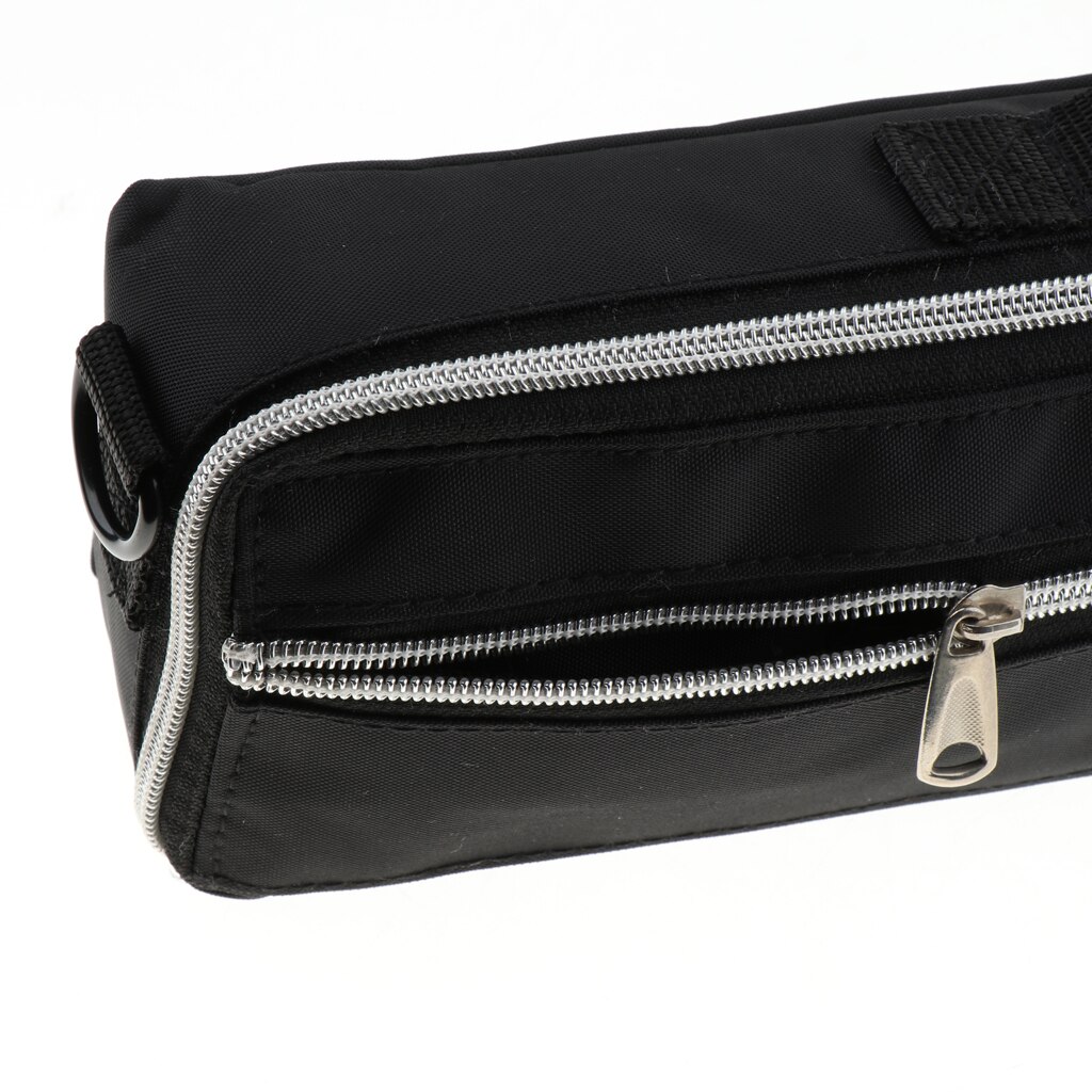 Funda acolchada de transporte para flauta de 43cm y 17 agujeros, con bolsa de almacenamiento, cubierta de bolso, contenedor negro para amantes de la flauta, 1 unidad
