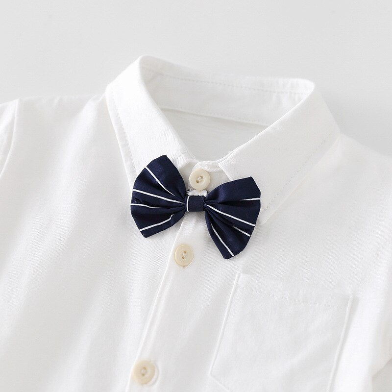 Style Cute Bowknot baby clothes Summer Newborn Kids Baby Boy Bodysuit Jumpsuit Clothing Outfits 0-18M
