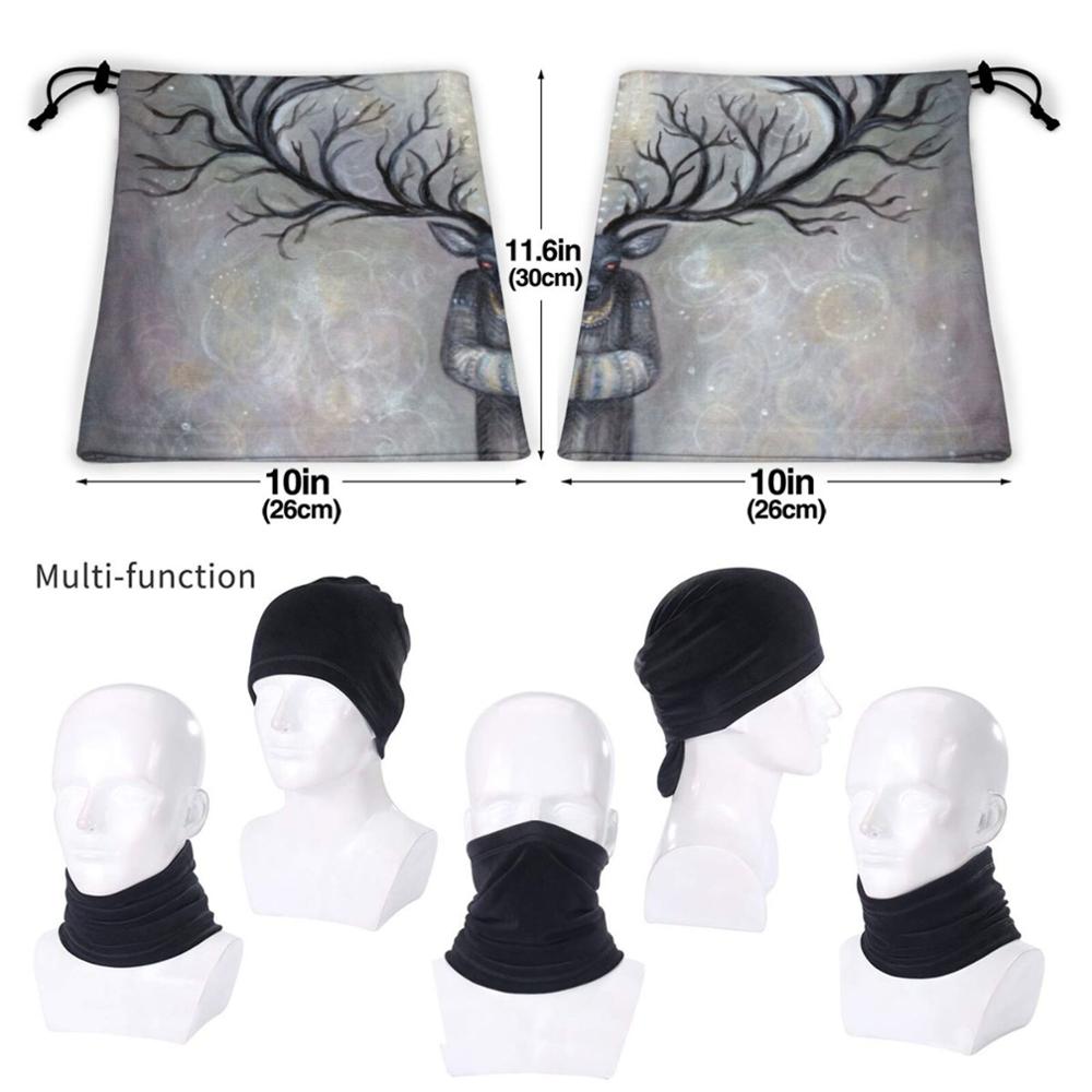 Bos Guardian Bandana Sjaal Masker Sjaals Halswarmer Hoofddeksels Cernunnos Pagan Herten Gehoornde God Pansexual Herten Man Bos Magic