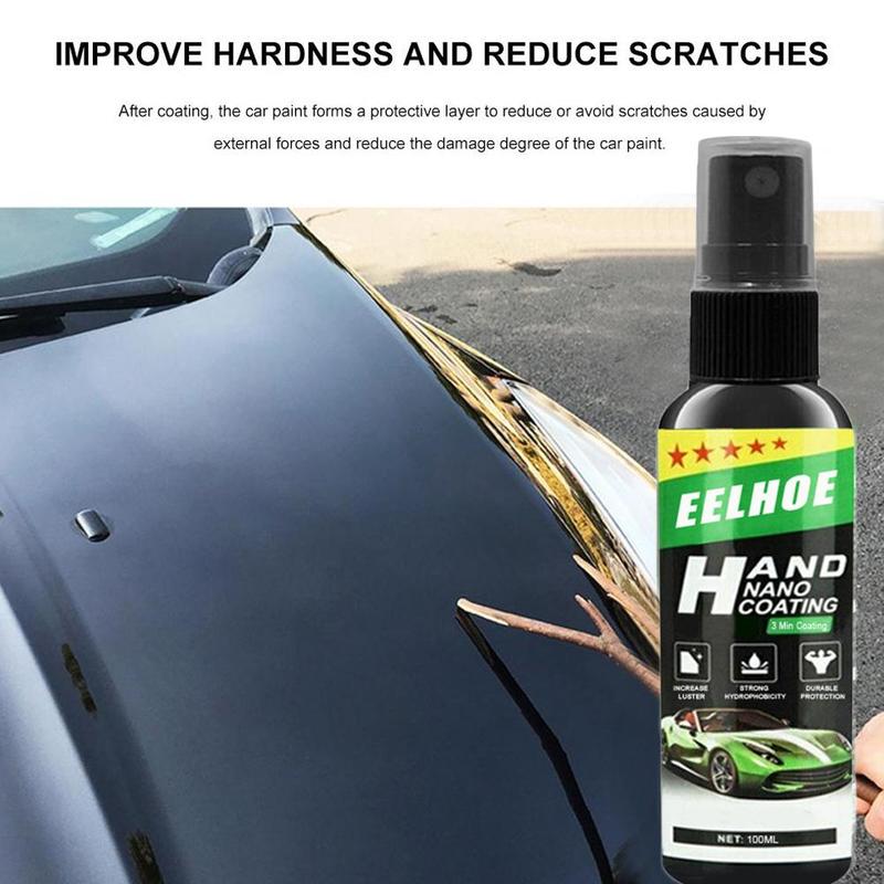 Pintura en aerosol de cerámica líquida, sellador en espray para esmalte de coche, capa superior, nanorrecubrimiento rápido, cera en espray para coche, limpieza de coche