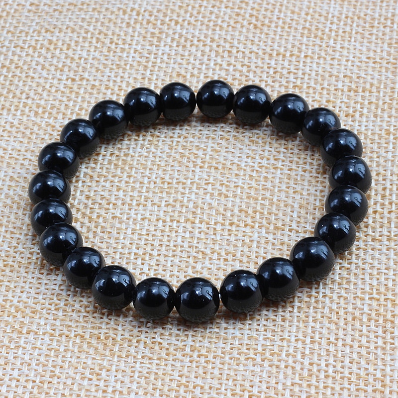 Pulsera negra para hombre a la , pulsera con cuentas de turquesas naturales, piedra amarilla, pulsera con cruz de Jesús, accesorios de joyería para mujer