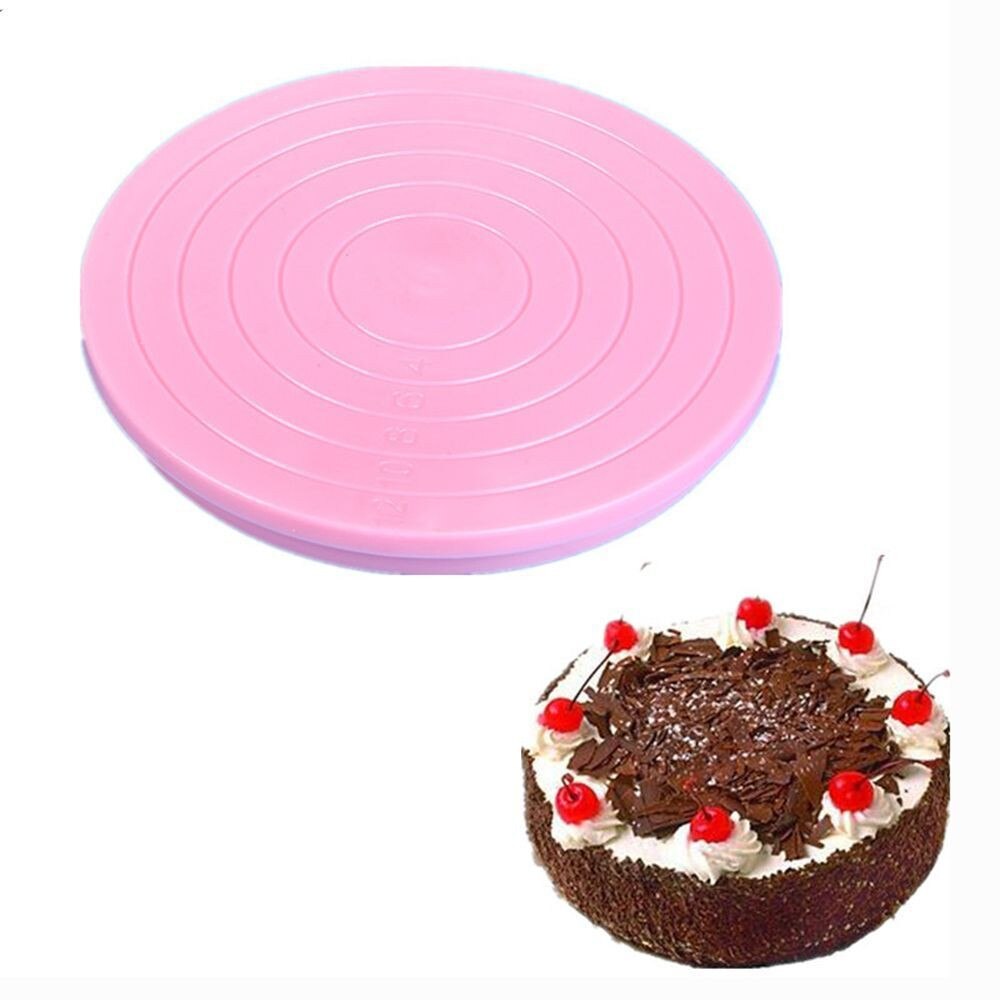 Mini Cake Plate Revolving Platform Cake Piping Tur... – Grandado