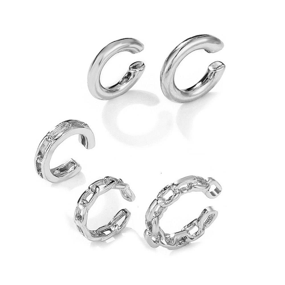 5 Teile/satz Koreanische Kreative Weibliche C-bilden Multi-schicht Clip Ohrringe Einfache Ohne Ohrlöcher Ohr Clip einstellen Schmuck: 1