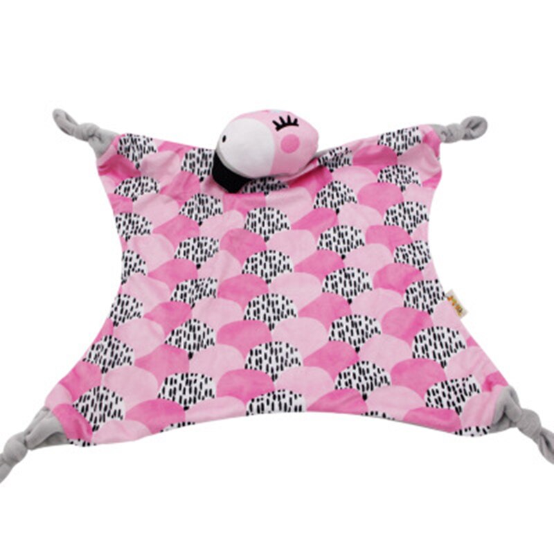 Troostende Bib Burp Bite Pasgeboren Konijn Kat Slapen Poppen Bunny Giraffe Play Beveiliging Kids Carriage Speelgoed Handdoek Ins Voor Xmas: Parrot