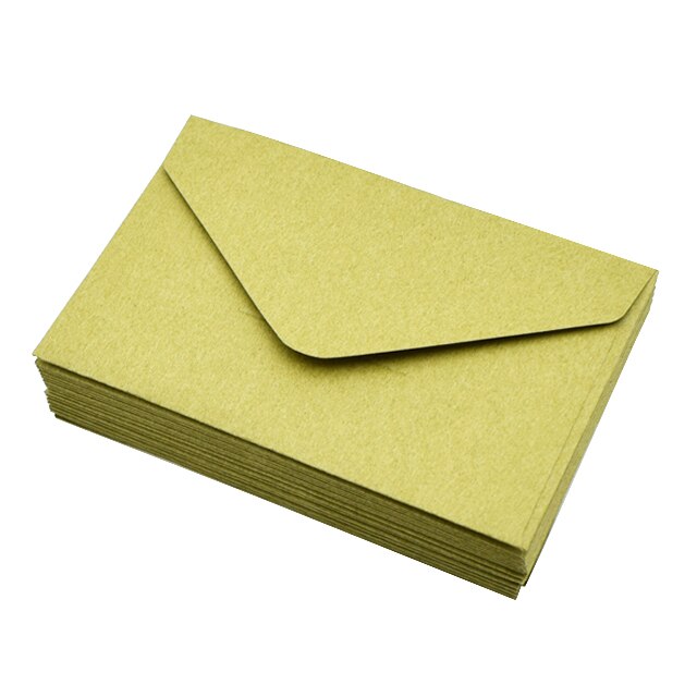 Sobres de papel pequeños clásicos, sobres coloridos en blanco, 10,5x6,7 cm, tarjetas de felicitación, invitación de boda, sobre de , 20 Uds.: Grass green