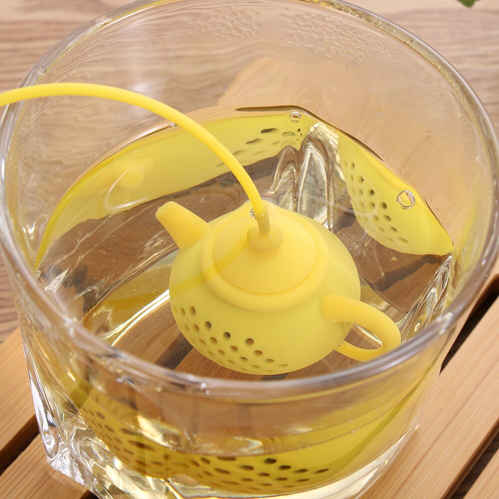 1Pcs Teapot-Shape Tea Infuser Strainer Silicone Tea Bag Leaf Filter Diffuser Teaware Teapot Accessory Kitchen Gadget
