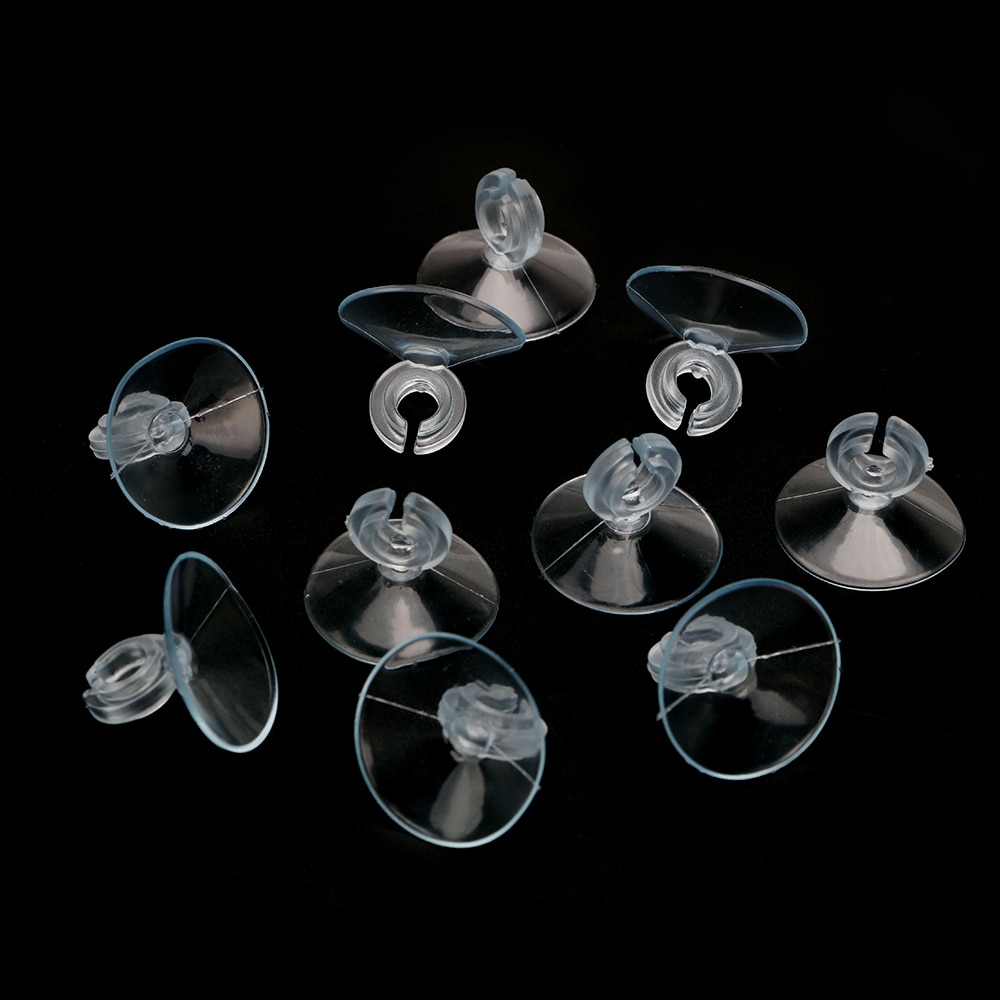 Niceyard 10 stykker akvarium iltslange sugekop luftrør termometer suge ilt pumpe fast klemme luftlednings slangeholder