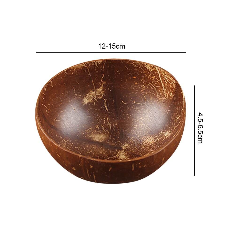 Twórczy naturalne miska kokosowa dekoracje z drewna zupy owoce sałatka z makaronem miska robić ryżu rękodzieła wystrój kuchnia zastawa stołowa