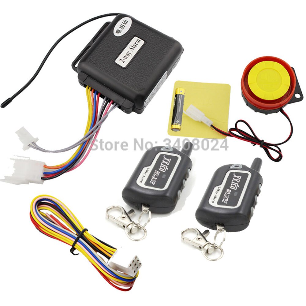 Alarma antirrobo de 2 vías para motocicleta, sistema de alarma de protección de seguridad, Control remoto, arranque de motor para Honda