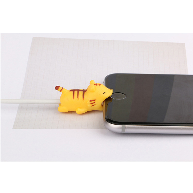Usb Kabel Bite Dier Beschermen Organisator Draad Protector Winder Voor Iphone 7 8 X Plus Beer Tijger Hond Varken kat Leeuw Shark