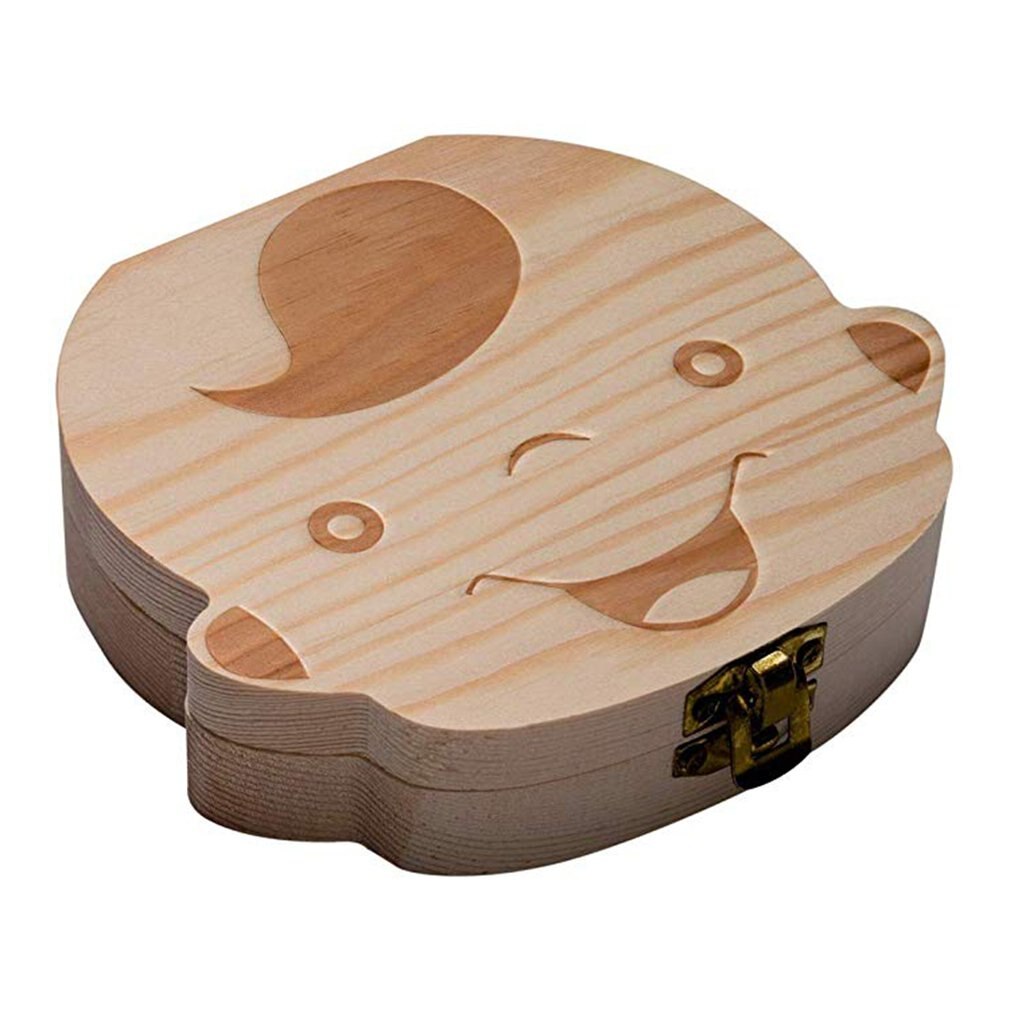 Scatola Denti In Legno Bambini Organizer Collezione Di Denti Da