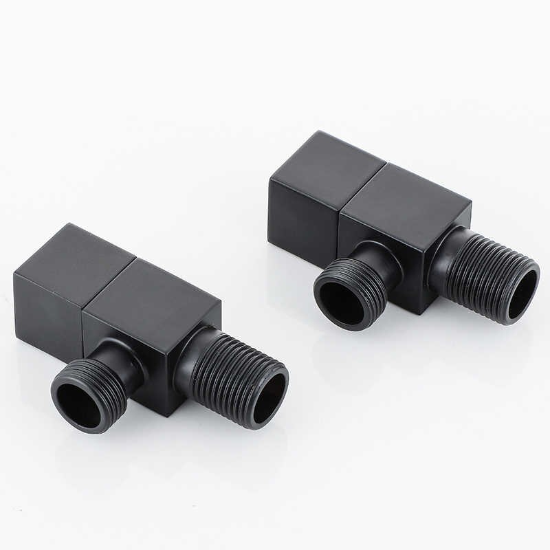 Hoekstopkraan Water Regelklep Brus Goud Hoek Valve Badkamer Tap Water Valve 1/2*1/2 Rvs Zwarte Hoek kleppen