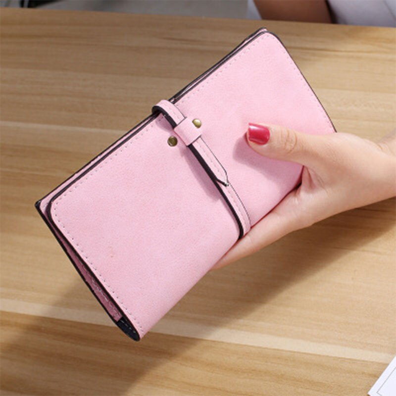 Beibaobao goede dames portemonnee dames handtas vrijetijdstas lange stijl dames portemonnee leren portemonnees dames  a3866: Roze