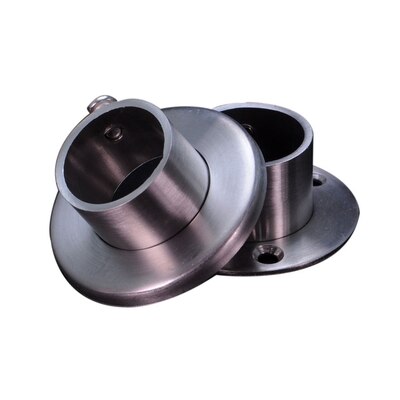 2PCS So strong stainless steel pipe support, closet clothes rail flange, fixed balcony drying base, furniture parts