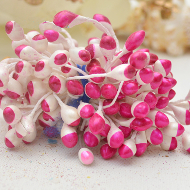 Stamper van bloemen fondant taart suikertaarten bloem * grote parelmoerglans dubbele kleur gumpaste meeldraden 4 repen
