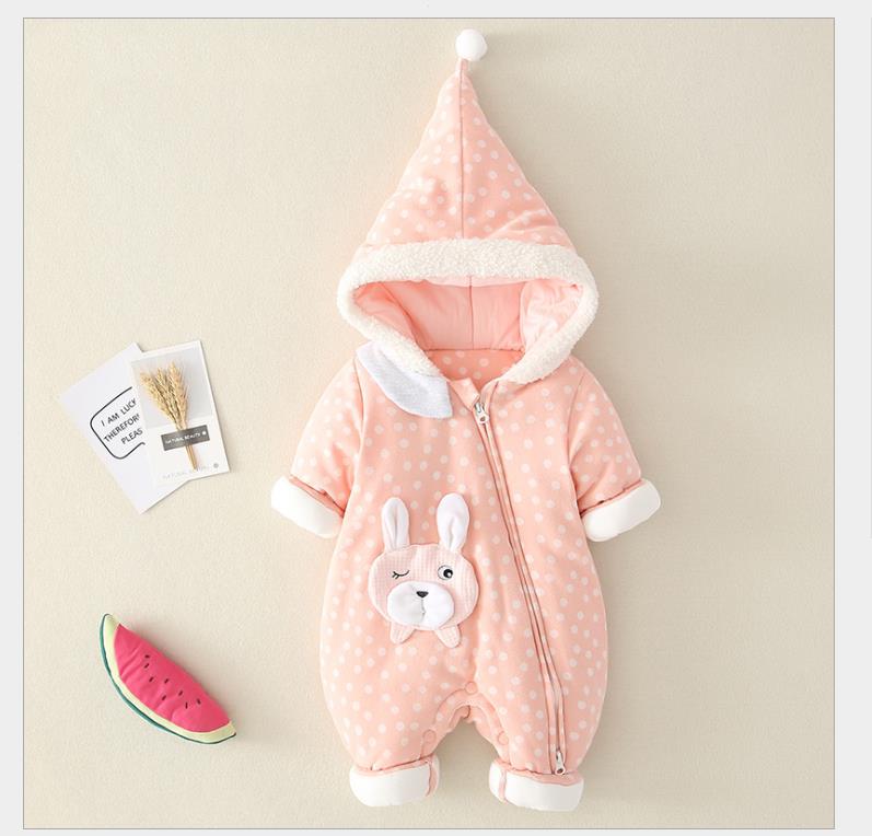 Traje de escalada de saco de dormir grueso para bebé 1: Rosa / 6 meses