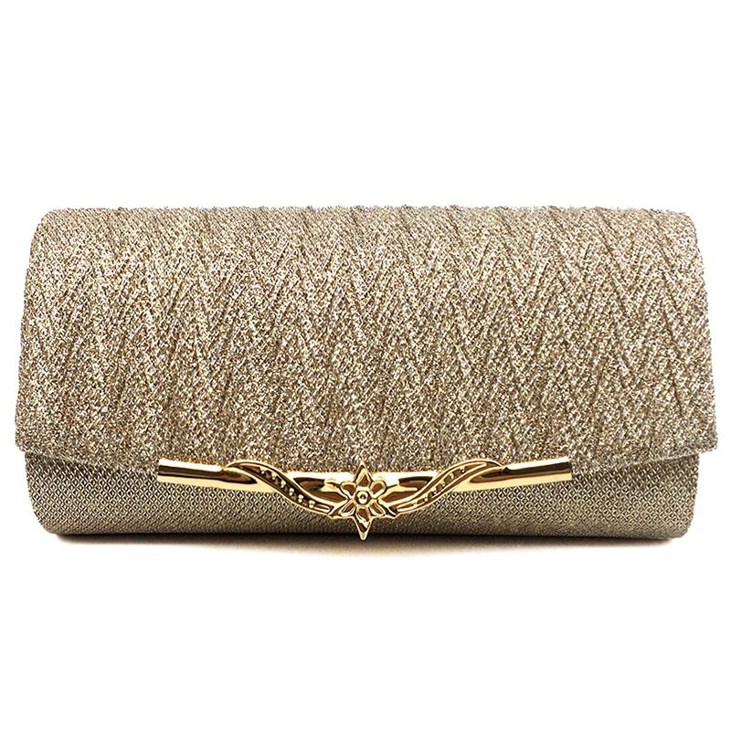 Frauen Abend Tasche Party Bankett Glitter Tasche Für Frauen Mädchen Hochzeit Kupplungen Handtasche Kette Schulter Tasche: champagne