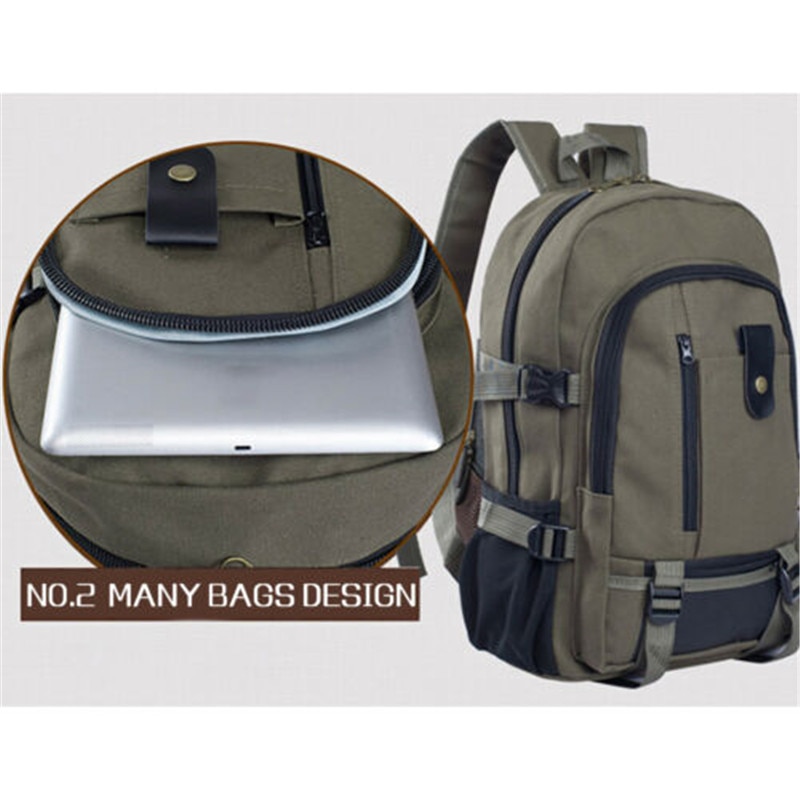 Mochila masculina de lona vintage, mochila masculina feita em lona com grande capacidade de viagem, bolsa para escola e laptop 2020