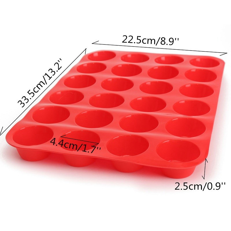 24 Rooster Cup Silicone Muffin Pan & Cupcake Bakken Pan Non-stick Siliconen Cake Ronde Mini Muffin Pan Vorm cake Decorating Mold