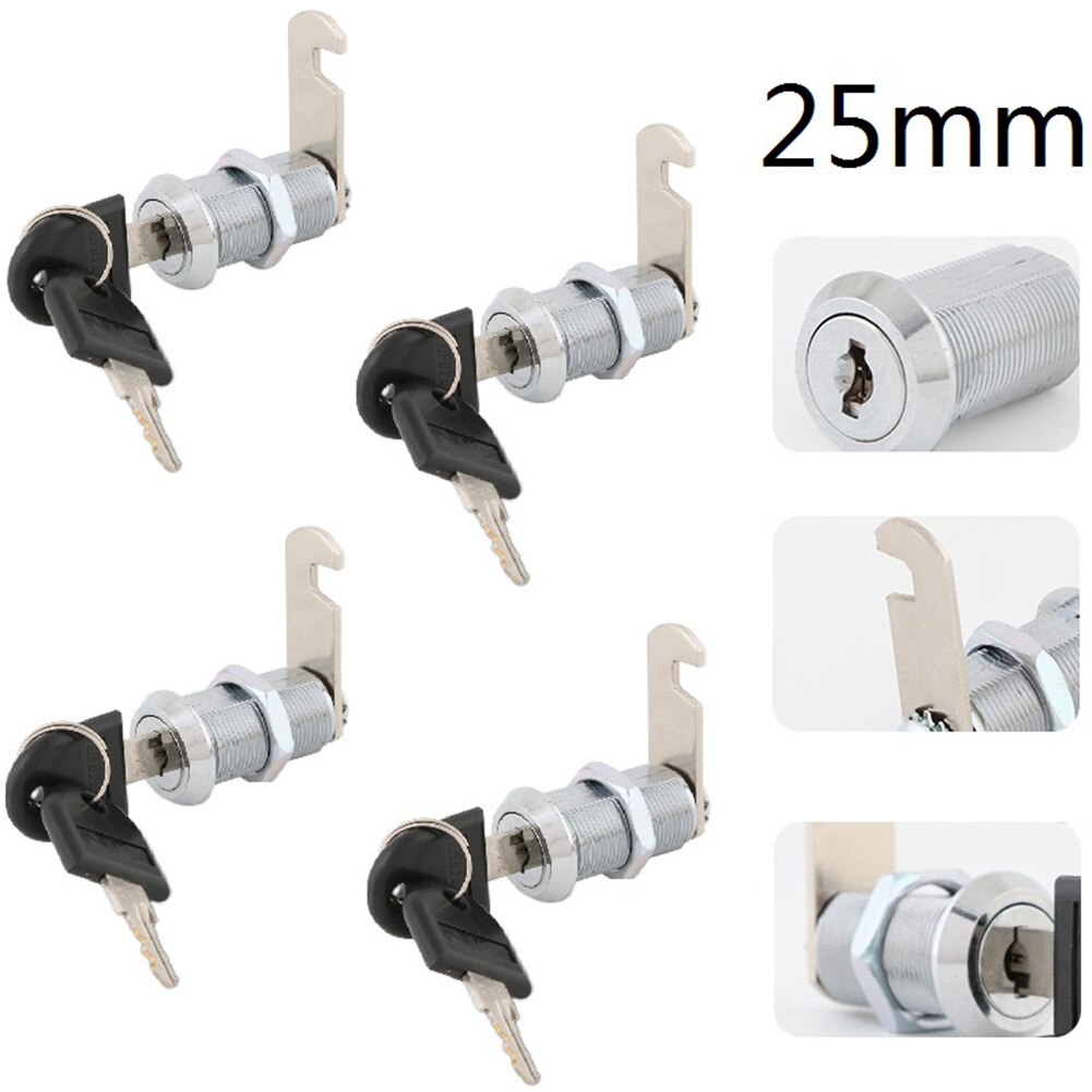 4Pcs Lock Barrel Lade Cam Lock Deurslot Voor Kast Thuis Keyed Lock Locker