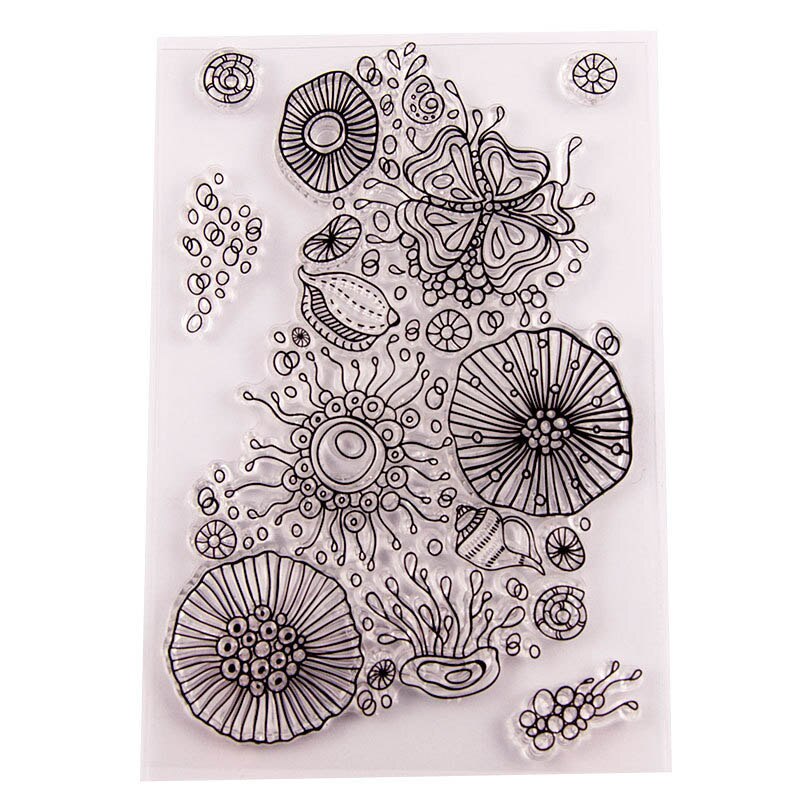 1 Pcs TPR Cartoon Birthday Silicone Seal DIY Decorate Alphabet Clear Stamp Scrapbooking Album Transparent Seal 11.5x15 cm: T1473 transparent