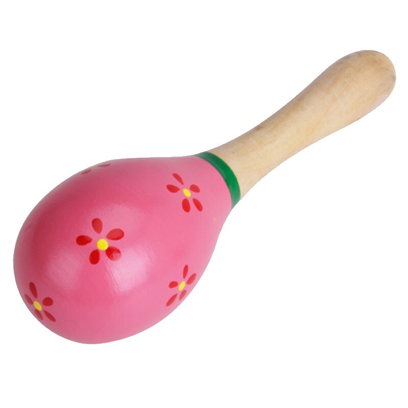 Wooden Maracas Oval Percussion Musical Instrument Educational Toy for