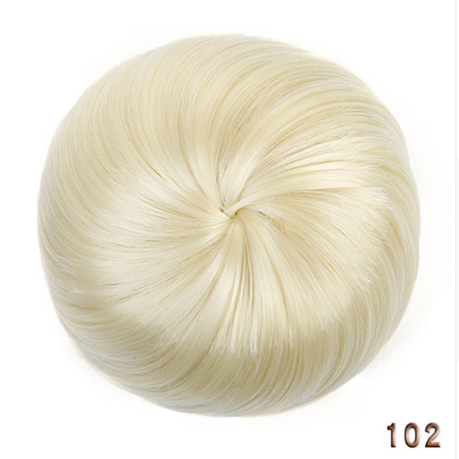 Weilai tytöt ruskea blondi pulla synteettinen chignon hiuslisäkkeisiin roller donitsi korkean lämpötilan kuitu naisille: 588-102