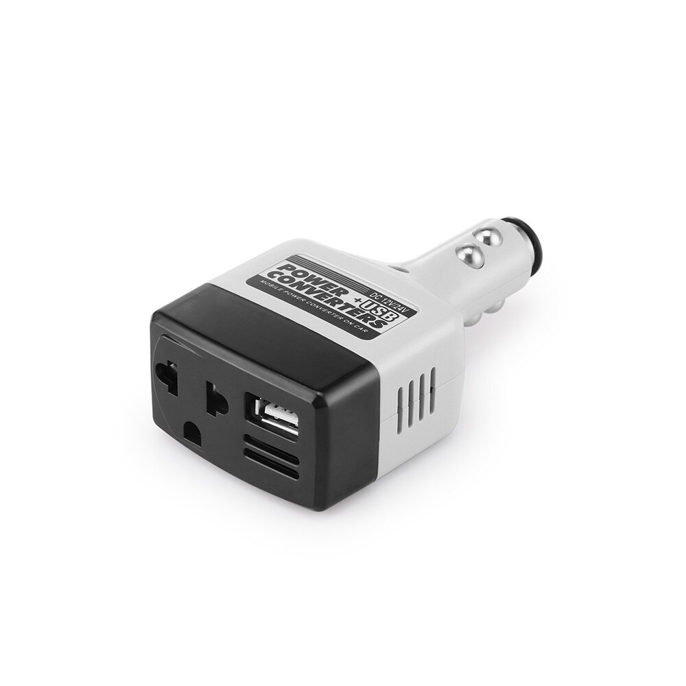 Onever-convertidor/inversor de potencia para coche, potencia de onda sinusoidal modificada de 6W, CC de 12V a ca de 220V, con salida USB para Smartphone, tableta y MP3