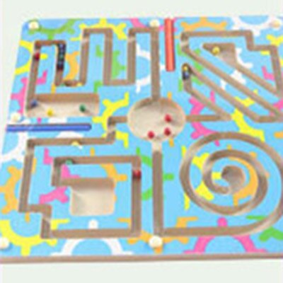 Holz Labyrinth Puzzle Ringförmige Labyrinth mit Magnetische Perlen Labyrinth Kugeln Holz Spielzeug kultivieren Kinder Phantasie und Kreativität: 3