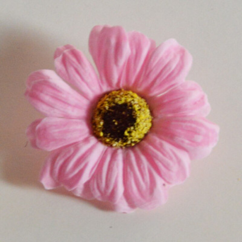 50PCS Soap Flower Artificial Flowers Little Daisies Sun Flower Flower Head Bouquet Making Box With Florist Materials