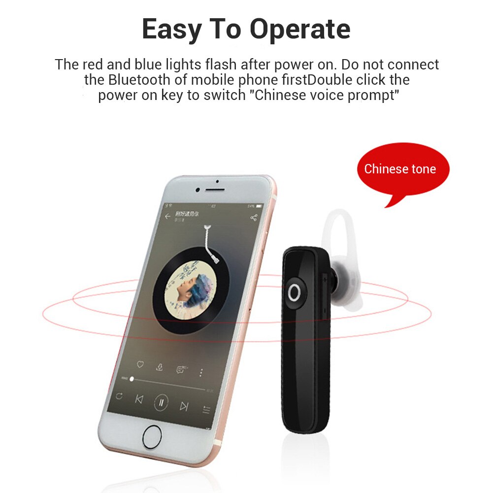 Bluetooth Oordopjes Headset Draadloze Koptelefoon Met Microfoon Volume Verstelbare Voor Iphone Xiaomi Android Telefoon Ipad Muziek Headset